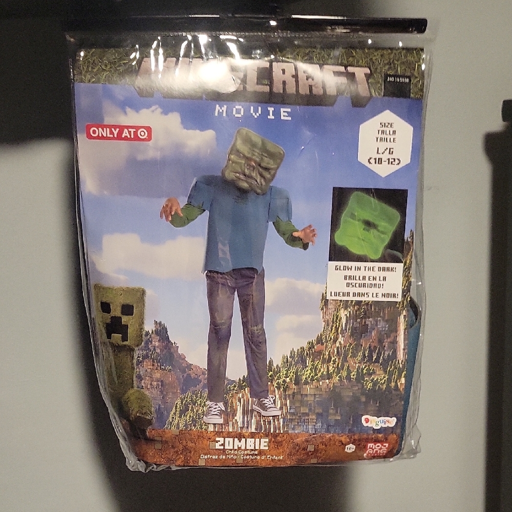 Zombie Kids Costume - Green and Blue By Minecraft Movie